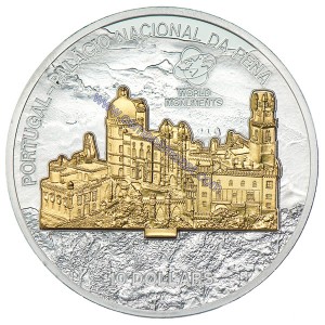 Реверс монеты Острова Кука, 10 долларов, 2010, Памятники мира - Дворец Пена, Португалия