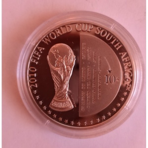 Реверс монеты Острова Кука, 10 долларов, 2010, Чемпионат Мира по футболу в ЮАР 2010