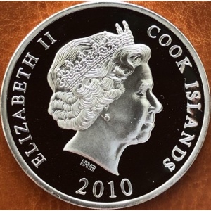 Аверс монеты Острова Кука, 10 долларов, 2010, Китайский гороскоп - год тигра