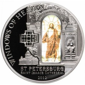 Реверс монеты Острова Кука, 10 долларов, 2012, Окна в небеса - Исаакиевский собор