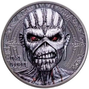 Реверс монеты Острова Кука, 10 долларов, 2024, Iron Maiden - Книга Душ