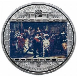 Реверс монеты Острова Кука, 20 долларов, 2009, Шедевры искусства - Ночной дозор
