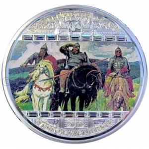 Реверс монеты Острова Кука, 20 долларов, 2010, Шедевры искусства - Богатыри