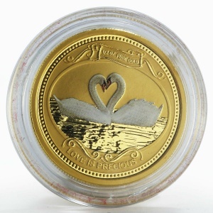 Реверс монеты Острова Кука, 25 долларов, 2008, Любовь это драгоценность