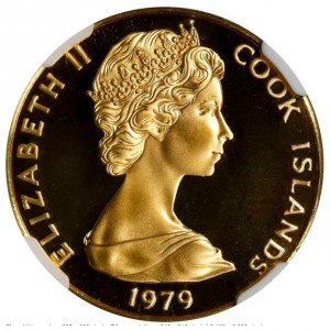 Аверс монеты Острова Кука, 100 долларов, 1979, Содружество наций