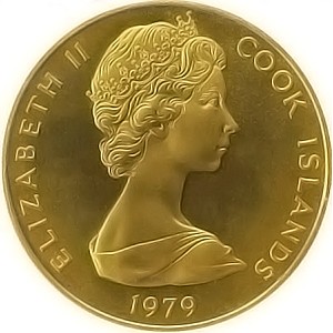 Аверс монеты Острова Кука, 200 долларов, 1979, Наследие капитана Джеймса Кука