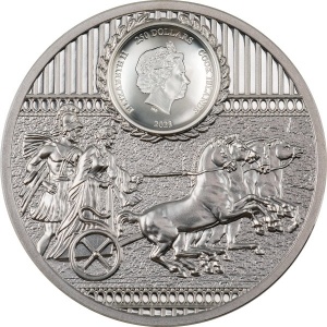 Аверс монеты Острова Кука, 250 долларов, 2023, Спарта