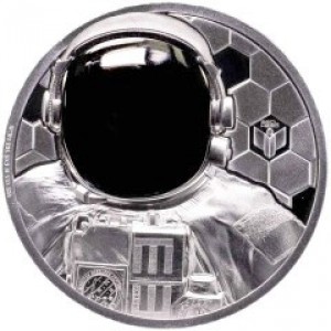 Реверс монеты Острова Кука, 250 долларов, 2024, Настоящий герой - Астронавт