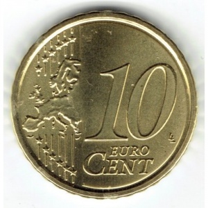 Реверс монеты Сан-Марино, 10 евроцентов, 2008-2016