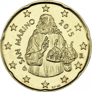 Аверс монеты Сан-Марино, 20 евроцентов, 2008-2016