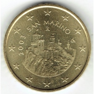 Аверс монеты Сан-Марино, 50 евроцентов, 2002-2007