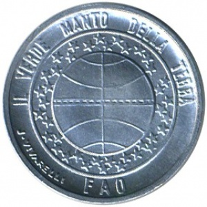 Реверс монеты Сан-Марино, 1 лира, 1977, Экология