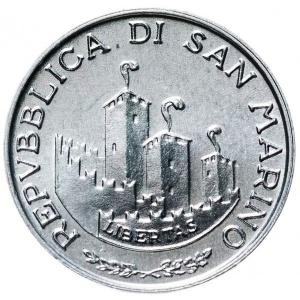 Аверс монеты Сан-Марино, 1 лира, 1993