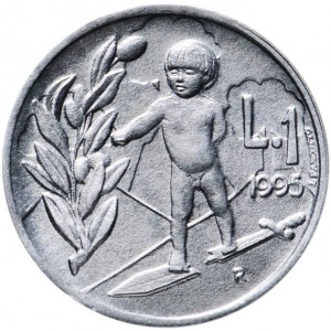Реверс монеты Сан-Марино, 1 лира, 1995