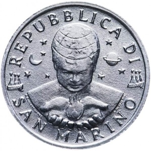 Аверс монеты Сан-Марино, 1 лира, 1996