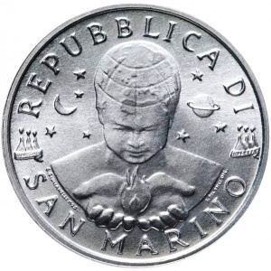 Аверс монеты Сан-Марино, 1 лира, 1997