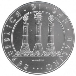 Аверс монеты Сан-Марино, 5 евро, 2008, Международный год Планеты Земля