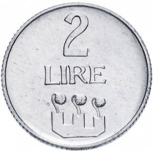 Реверс монеты Сан-Марино, 2 лиры, 1972