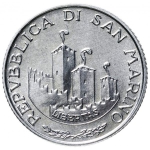 Аверс монеты Сан-Марино, 2 лиры, 1993