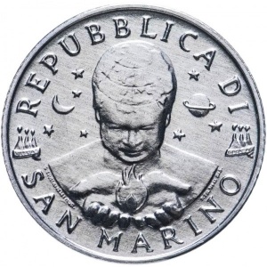 Аверс монеты Сан-Марино, 2 лиры, 1996