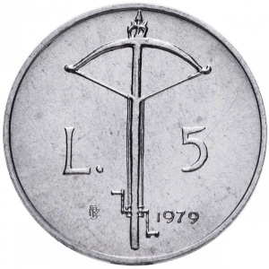 Реверс монеты Сан-Марино, 5 лир, 1979, Институциональные органы государства