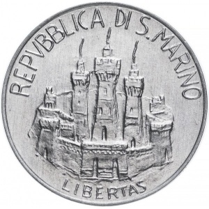 Аверс монеты Сан-Марино, 5 лир, 1984, Учёные