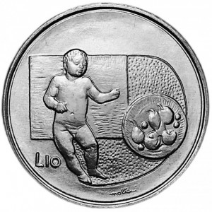 Реверс монеты Сан-Марино, 10 лир, 1976, Республика