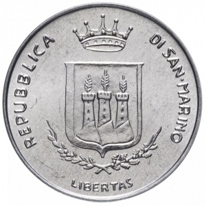 Аверс монеты Сан-Марино, 10 лир, 1983, Ядерная угроза