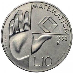 Реверс монеты Сан-Марино, 10 лир, 1998