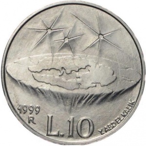 Реверс монеты Сан-Марино, 10 лир, 1999