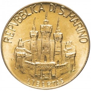 Аверс монеты Сан-Марино, 20 лир, 1984, Учёные
