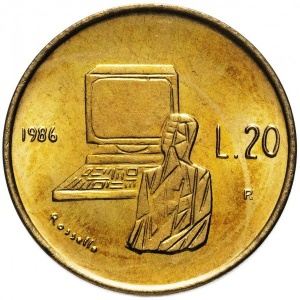 Реверс монеты Сан-Марино, 20 лир, 1986, Эволюция технологий