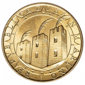 Аверс монеты Сан-Марино, 20 лир, 1992, 500 лет открытию Америки
