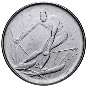 Реверс монеты Сан-Марино, 50 лир, 1980, XXII летние Олимпийские Игры, Москва 1980