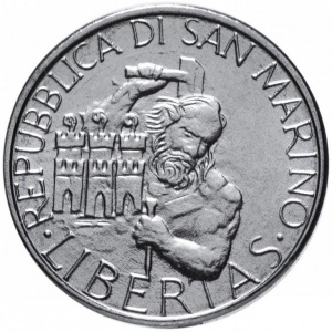 Аверс монеты Сан-Марино, 50 лир, 1994