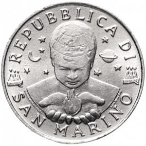 Аверс монеты Сан-Марино, 50 лир, 1996