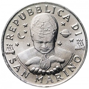 Аверс монеты Сан-Марино, 50 лир, 1997