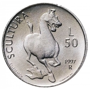 Реверс монеты Сан-Марино, 50 лир, 1997
