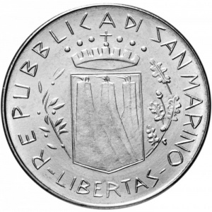 Аверс монеты Сан-Марино, 100 лир, 1981, Мир