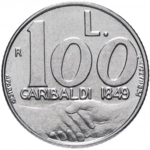 Реверс монеты Сан-Марино, 100 лир, 1991