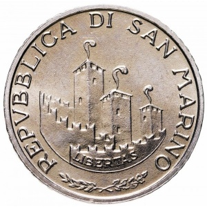 Аверс монеты Сан-Марино, 100 лир, 1993