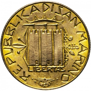 Аверс монеты Сан-Марино, 200 лир, 1985, Борьба с наркотиками