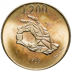 Реверс монеты Сан-Марино, 200 лир, 1986, Эволюция технологий