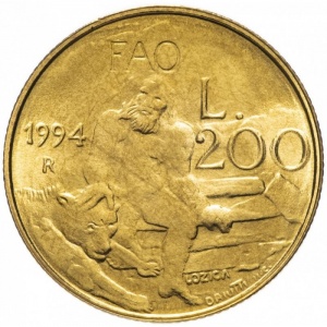 Реверс монеты Сан-Марино, 200 лир, 1994