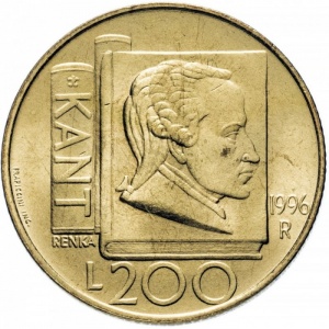 Реверс монеты Сан-Марино, 200 лир, 1996