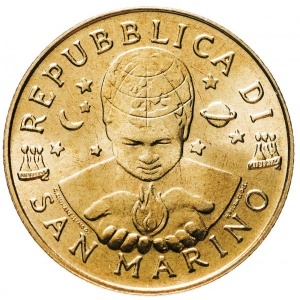 Аверс монеты Сан-Марино, 200 лир, 1999
