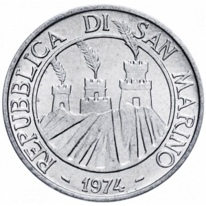 Аверс монеты Сан-Марино, 500 лир, 1974
