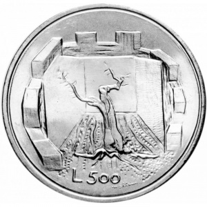 Реверс монеты Сан-Марино, 500 лир, 1976, Республика