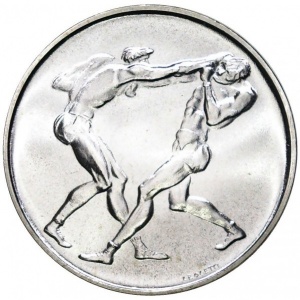 Реверс монеты Сан-Марино, 500 лир, 1980, XXII летние Олимпийские Игры, Москва 1980