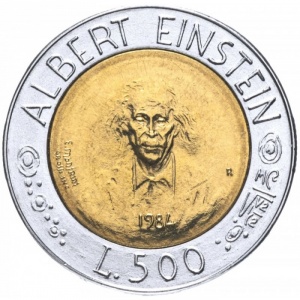 Реверс монеты Сан-Марино, 500 лир, 1984, Учёные
